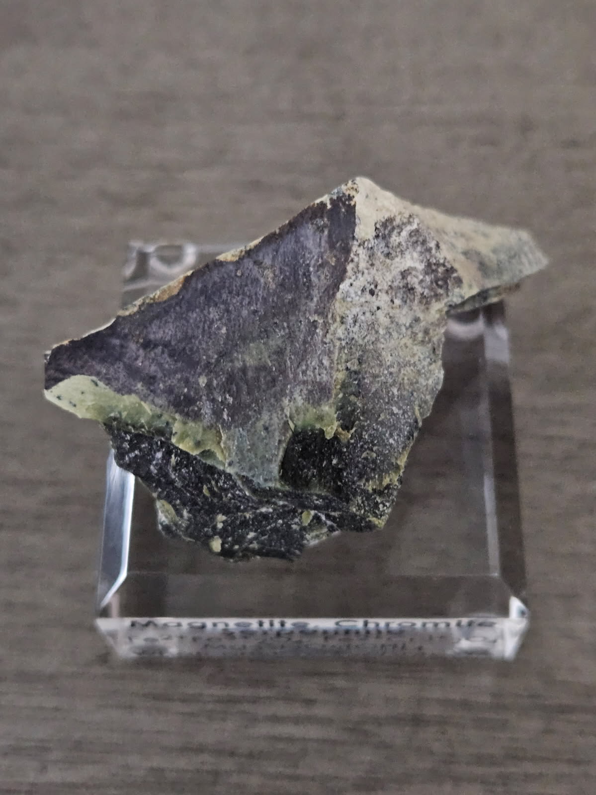Magnetite, Chromite & Serpentine (Self-find, Analyzed) | Acrylic Display