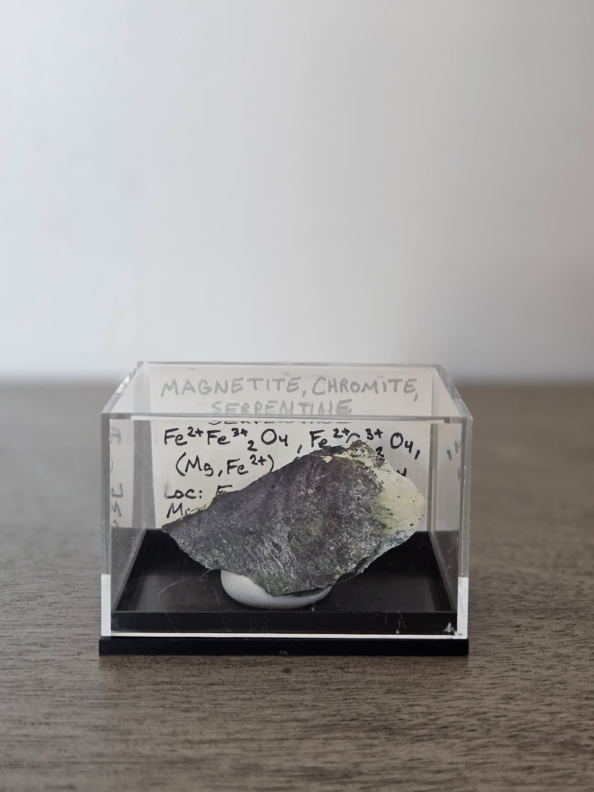 Magnetite, Chromite & Serpentine (Self-find, Analyzed)| Mineral Display Box