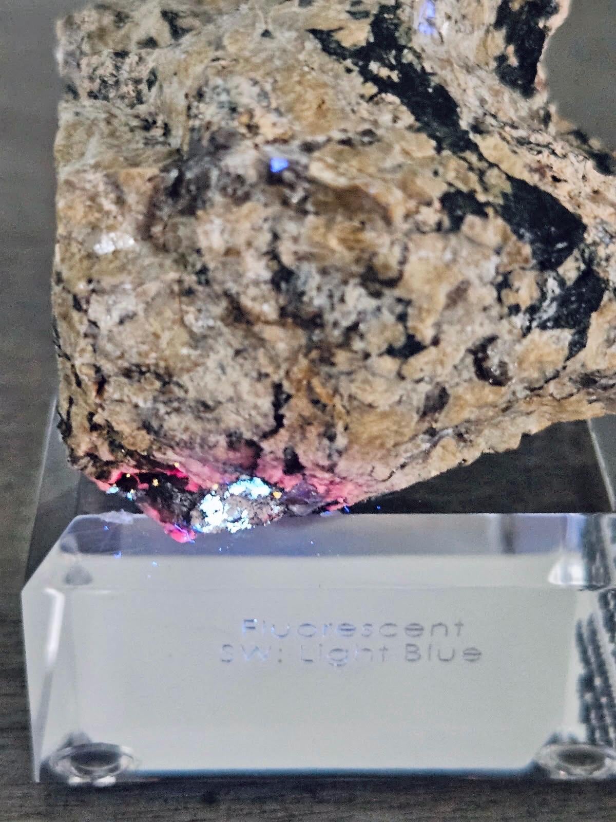 Zektzerite (Fluorescent UV SW) | Rare Mineral Display