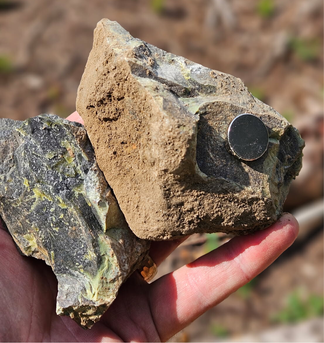 Magnetite, Chromite & Serpentine (Self-find, Analyzed) | Mineral Display Box