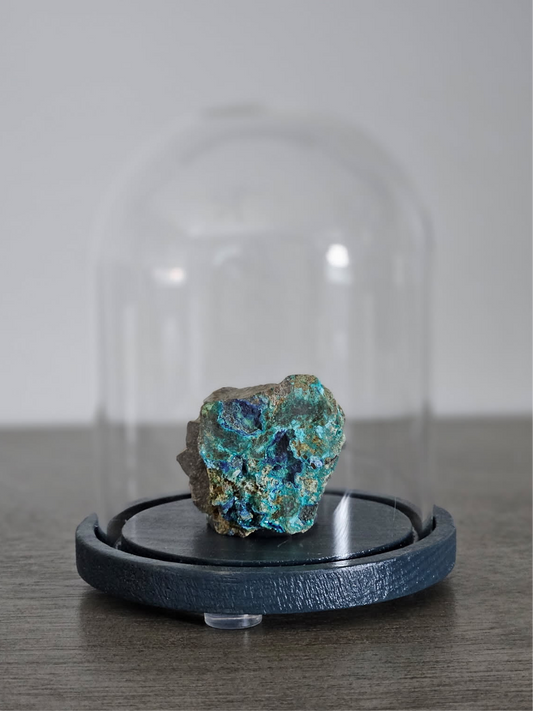 Theisite & Azurite (Spain) | Rare Mineral Display