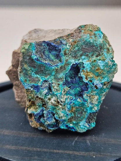 Theisite & Azurite (Spain) | Rare Mineral Display