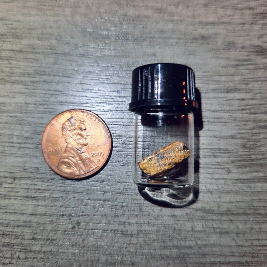 Samarskite Crystal | Rare Mineral in Vial
