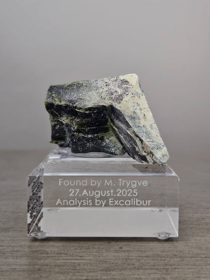 Magnetite, Chromite & Serpentine (Self-find, Analyzed) | Acrylic Display