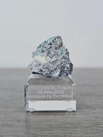 Pyrite, Talc & Serpentine (Self-find, Analyzed) | Acrylic Mineral Display