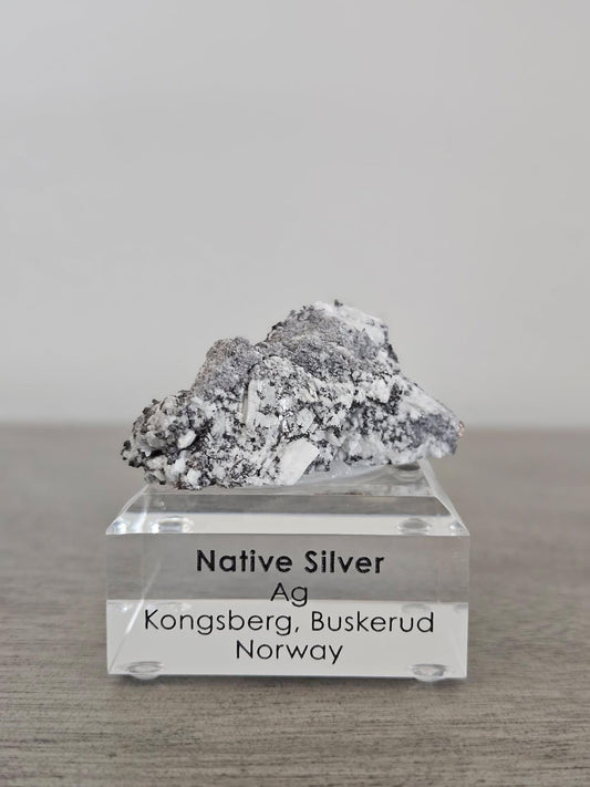Native Silver (Kongsberg, Norway) | Rare Mineral Display