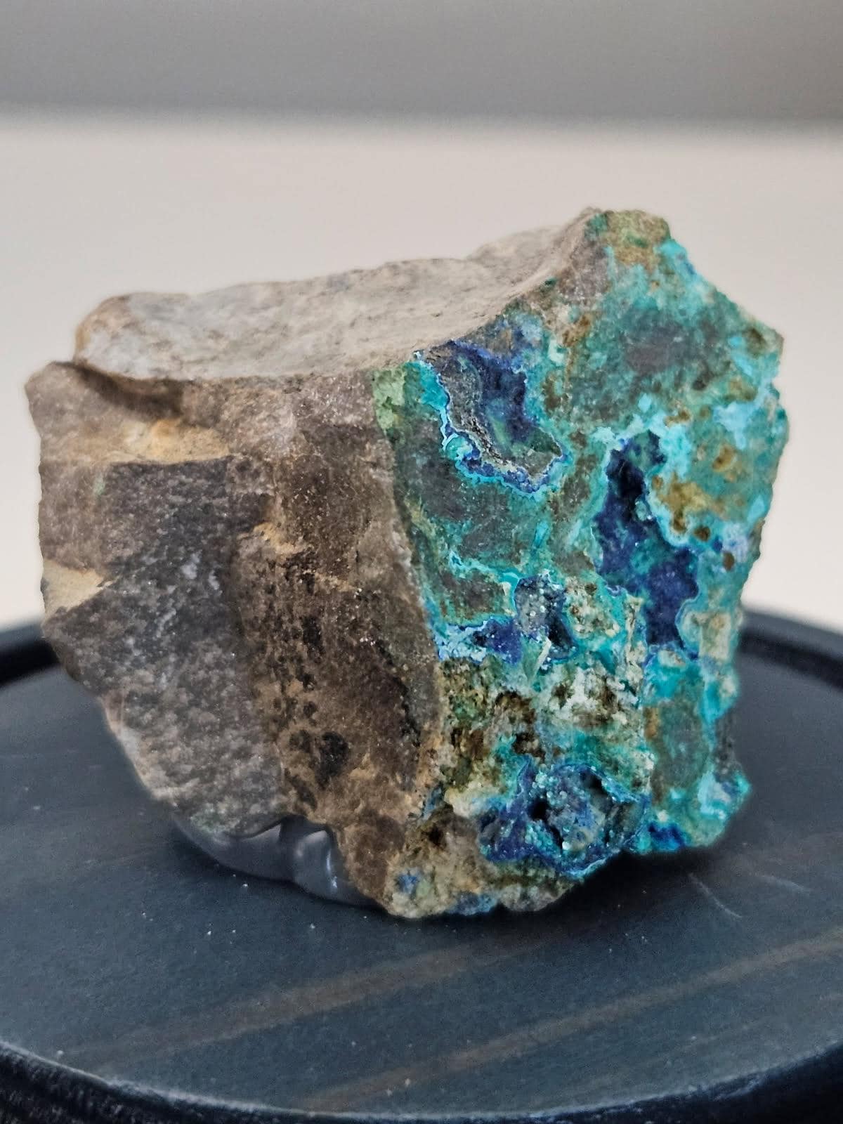 Theisite & Azurite (Spain) | Rare Mineral Display